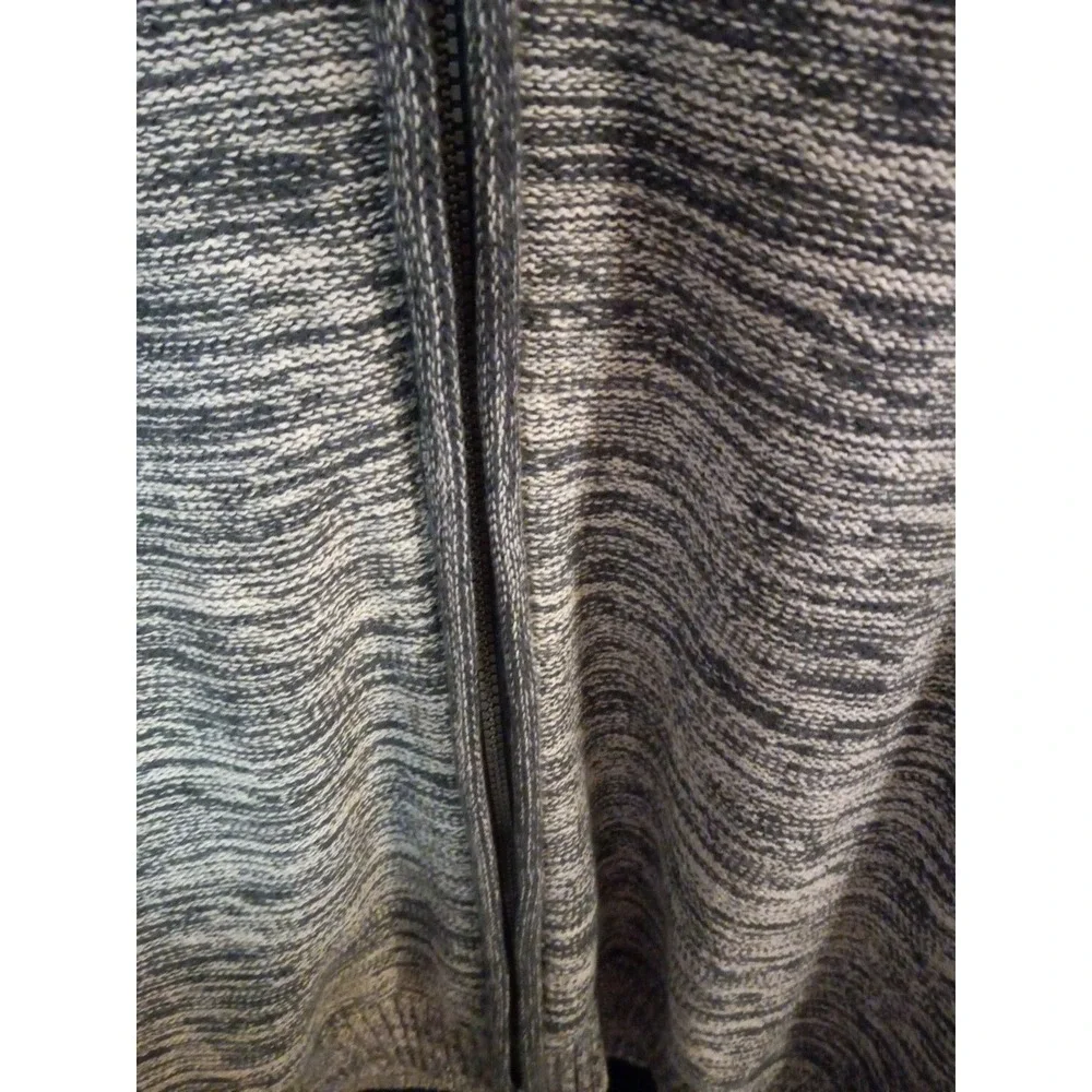 Haagar mens XL cotton knit full zip pocket sweater Black Gray Blue Lite Wear